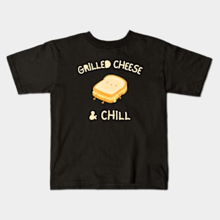 Grilled Cheese & Chill Funny Sandwich Kids T-Shirt